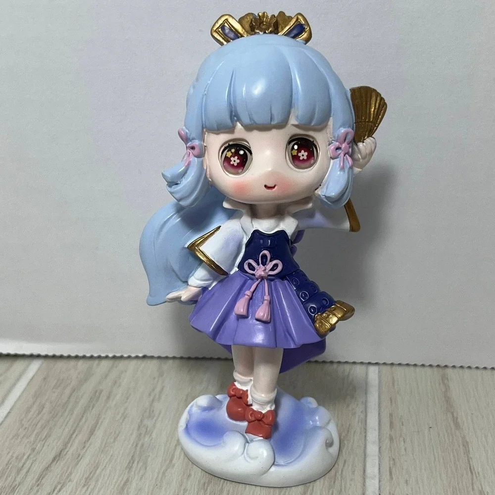 Genshin Impact Kamisato Ayaka Chibi Figure Blue Purple Fan Anime Toy Blind Box